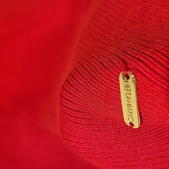 ❤️ CALVIN KLEIN MOCK NECK RIBBED SWEATER TOP, MEDIUM - Picture 3 of 6